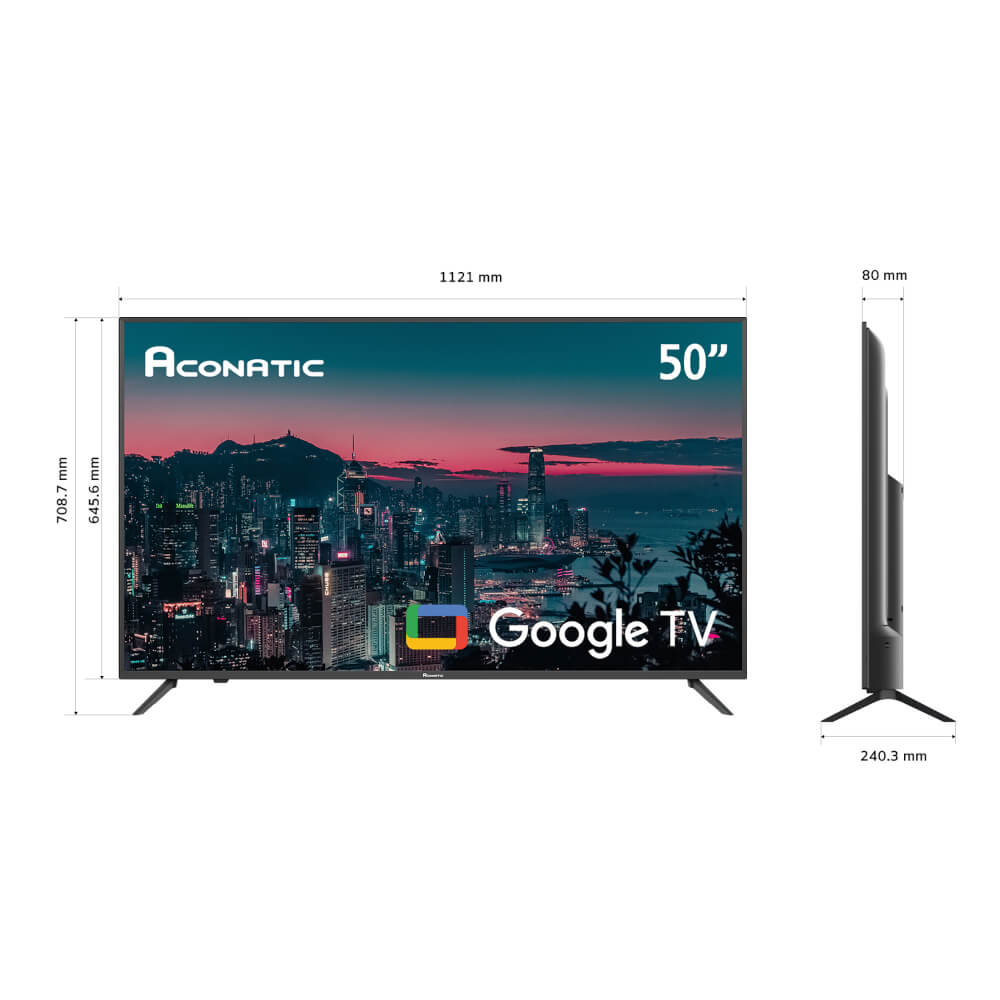 แอลอีดี ทีวี 50 นิ้ว ACONATIC 50US500AN  GOOGLE TV (รับประกัน 3 ปี)
